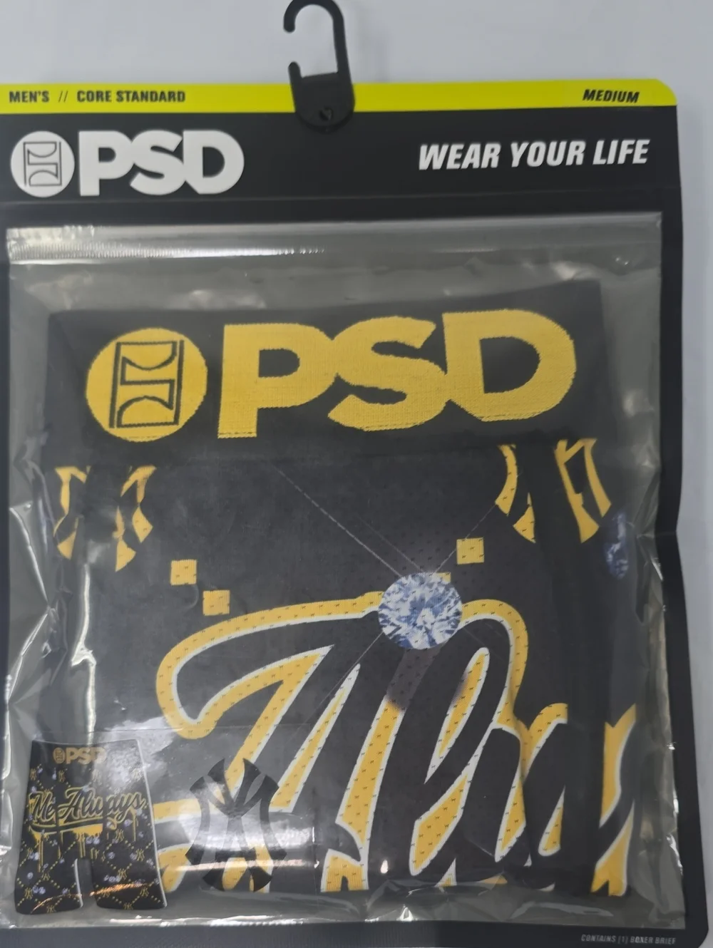 PSD Black & Yellow Graphic Boxer Briefs Me Always